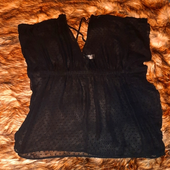 Time and Tru / Black 1x Top / Bathing suit Baby doll/ Shear - Picture 9 of 9